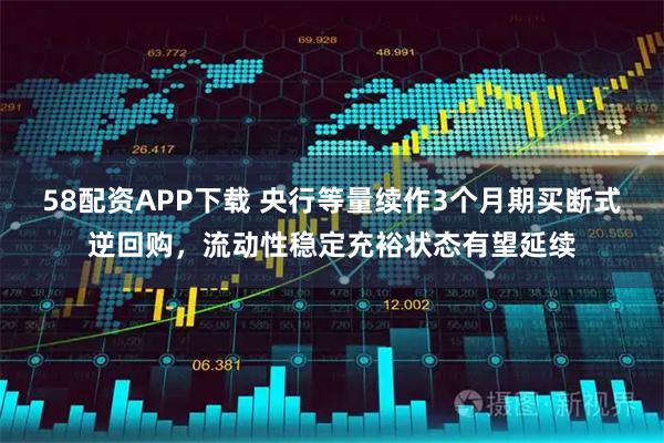 58配资APP下载 央行等量续作3个月期买断式逆回购，流动性稳定充裕状态有望延续