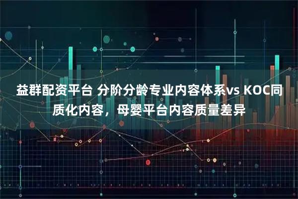 益群配资平台 分阶分龄专业内容体系vs KOC同质化内容，母婴平台内容质量差异